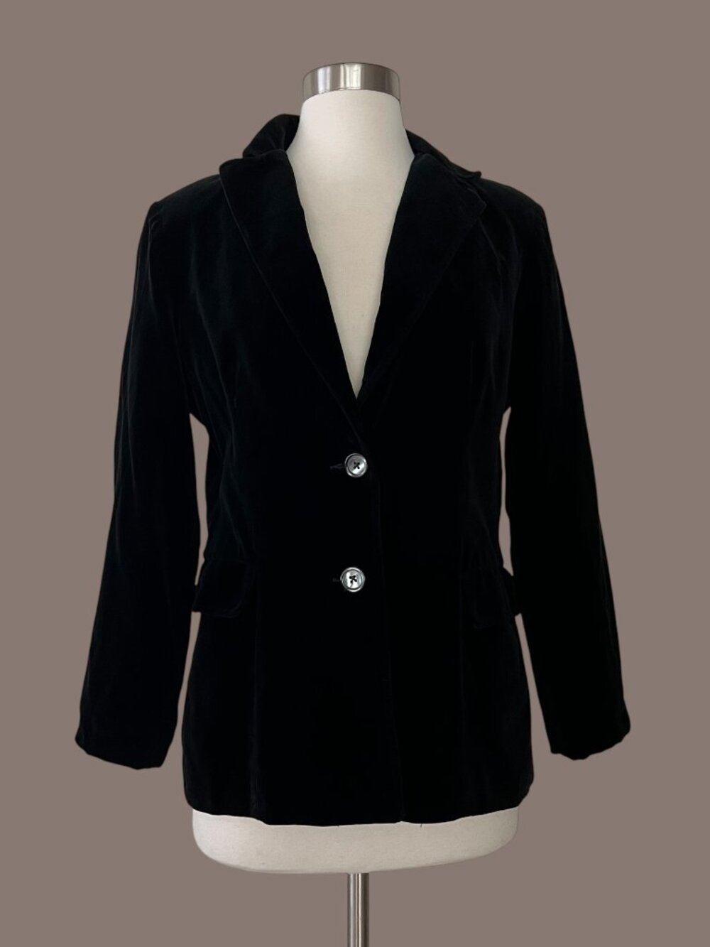 Vintage Black Velvet Blazer Size Small